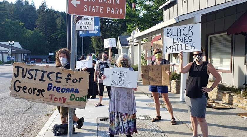 Black Lives Matter protest Boulder Creek