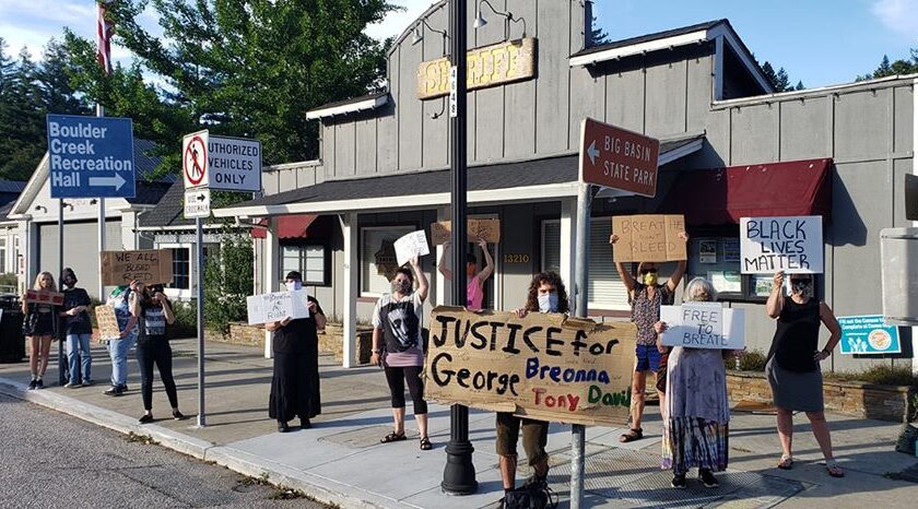 Black Lives Matter protest San Lorenzo Valley