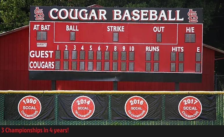 SLV High School baseball field scoreboard