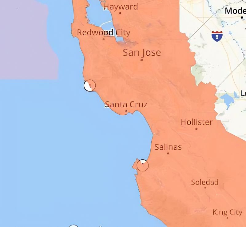 March 2026 heatwave central coast california