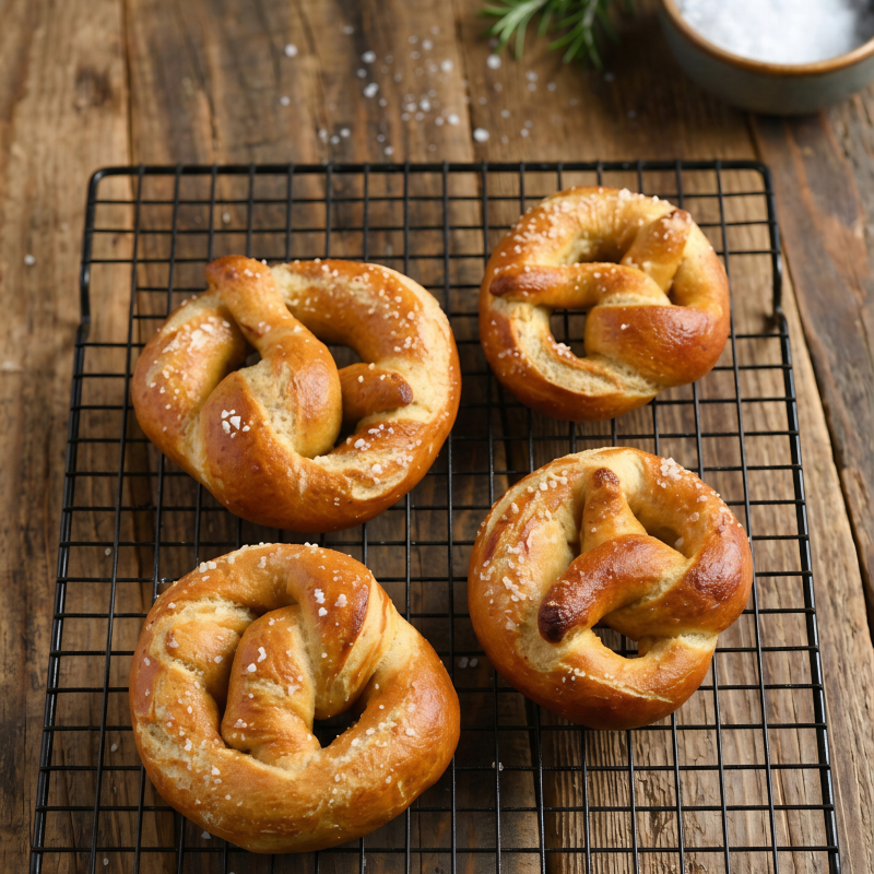sourdough soft pretzels